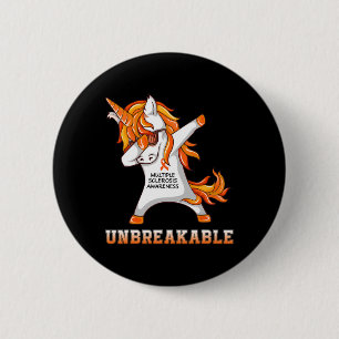 Badge Rond 5 Cm Guerrier Indestructible Sclérose en plaques Sensib