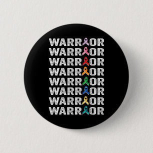 Badge Rond 5 Cm Guerrier Lutte contre le cancer Survivant sensibil