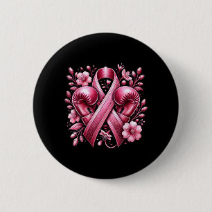 Badge Rond 5 Cm Guerrière du cancer du sein Sensibilisation au can