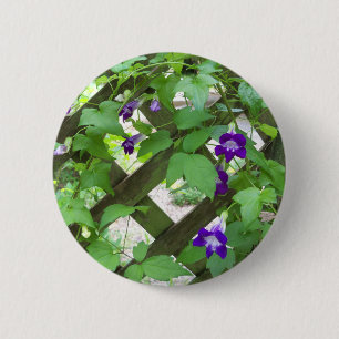 Badge Rond 5 Cm gueules de loup trainantes violettes