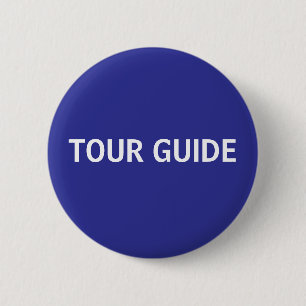 Badge Rond 5 Cm Guide des visites bleues