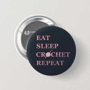 Badge Rond 5 Cm Guillemet au crochet amusant