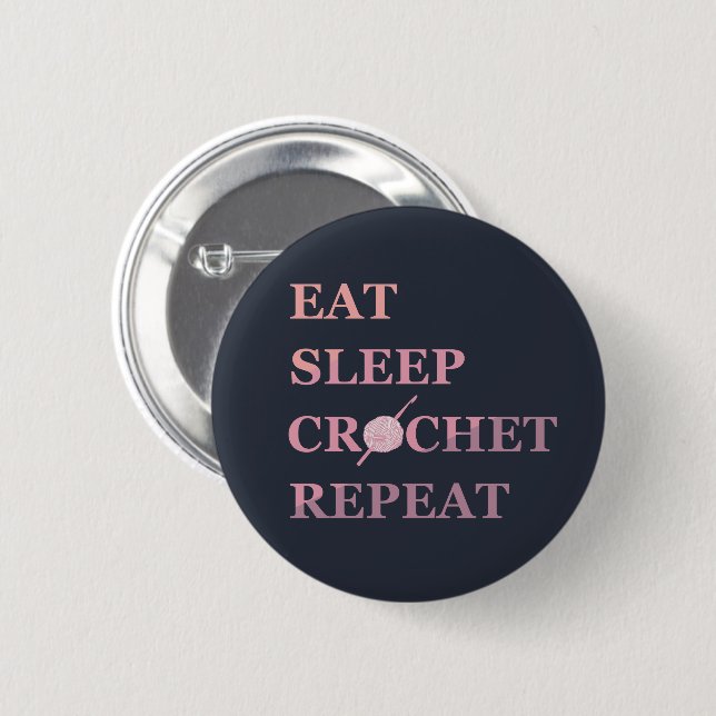 Badge Rond 5 Cm Guillemet au crochet amusant (Devant & derrière)