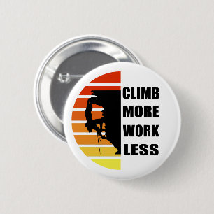 Badge Rond 5 Cm Guillemets d'escalade rock motivationnel