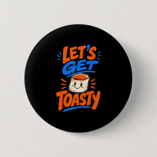Badge Rond 5 Cm Guimauve grillée sur feu de camp s'mores