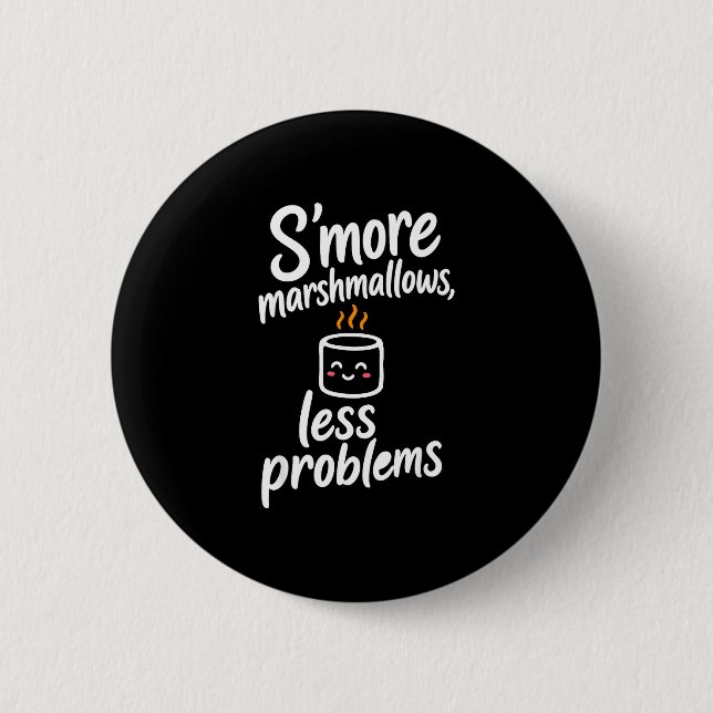 Badge Rond 5 Cm Guimauves S'more  (Devant)