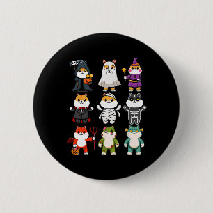 Badge Rond 5 Cm Guinée Cochon Éffrayant fantôme Horreur Citrouille