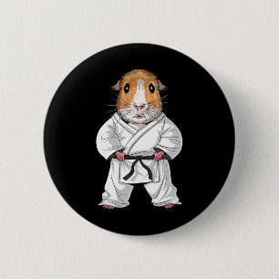 Badge Rond 5 Cm Guinée Karate de porc Ninja Jiu-jitsu Taekwondo Ma