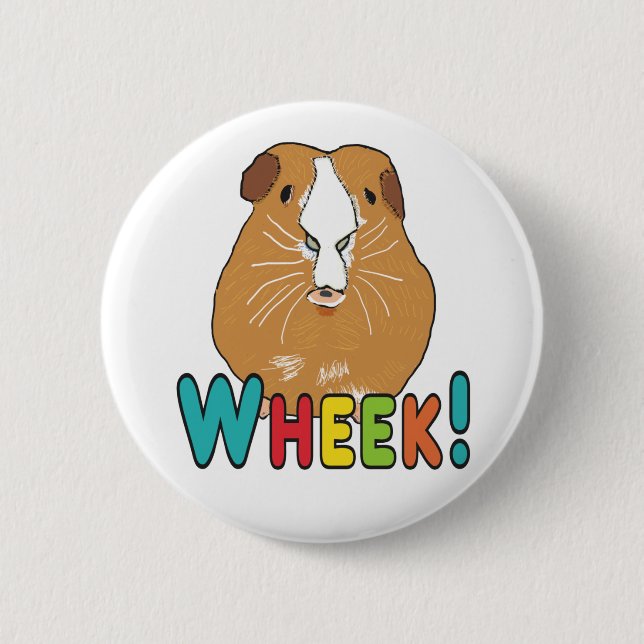 Badge Rond 5 Cm Guinée Pig Wheek (Devant)