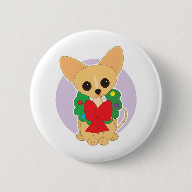 Badge Rond 5 Cm Guirlande de chiwawa (Devant)