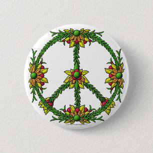 Badge Rond 5 Cm Guirlande de paix