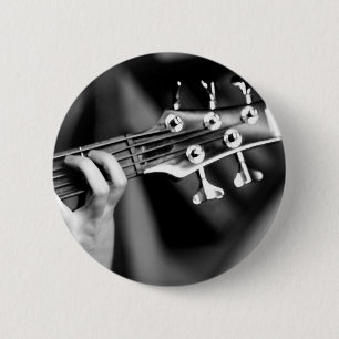 Badge Rond 5 Cm guitare basse