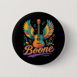 Badge Rond 5 Cm Guitare Boone