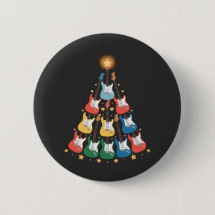 Badge Rond 5 Cm Guitare Instruments de musique électrique Arbre de