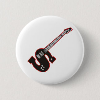 Badge Rond 5 Cm Guitare S