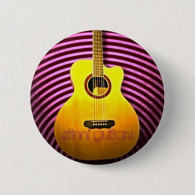 Badge Rond 5 Cm Guitares de Stinni (Devant)