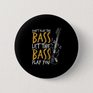 Badge Rond 5 Cm Guitariste Laisser Bass Guitar Anniversaire