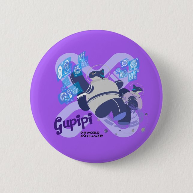 Badge Rond 5 Cm Gupipi button  (Devant)