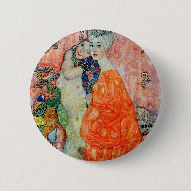 Badge Rond 5 Cm Gustav Klimt - Femmes amis (Devant)