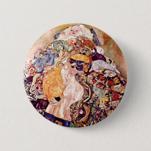 Badge Rond 5 Cm Gustav Klimt - Le berceau de bébé - Nouveau-né