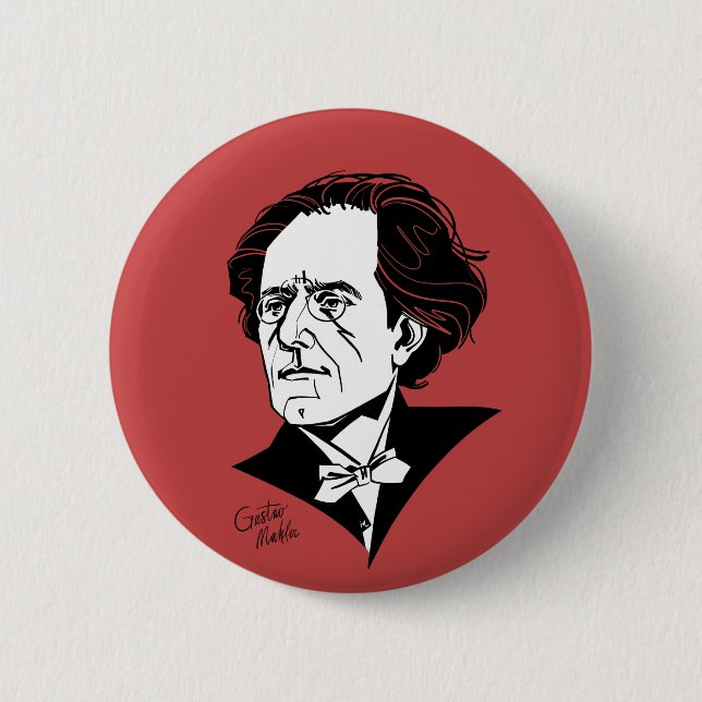 Badge Rond 5 Cm Gustav Mahler (Devant)