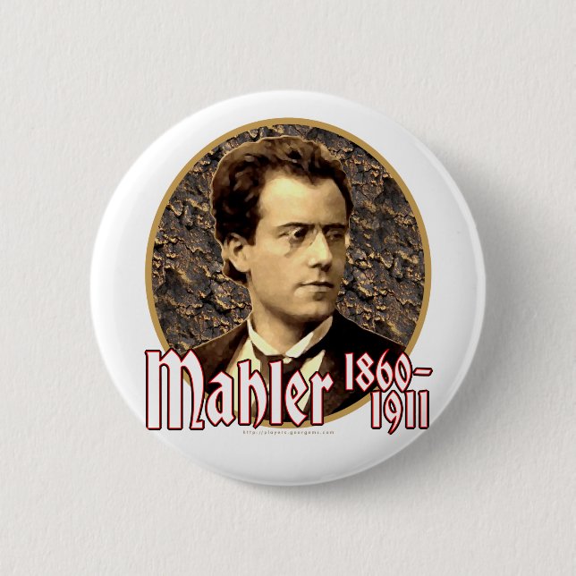 Badge Rond 5 Cm Gustav Mahler (Devant)