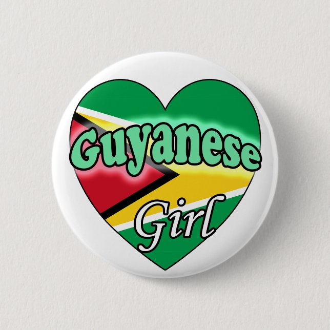 Badge Rond 5 Cm Guyanaise fille (Devant)