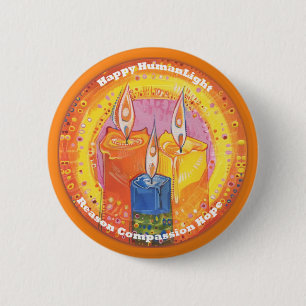 Badge Rond 5 Cm Gwenn Seemel Original Artwork HumanLight Bouton