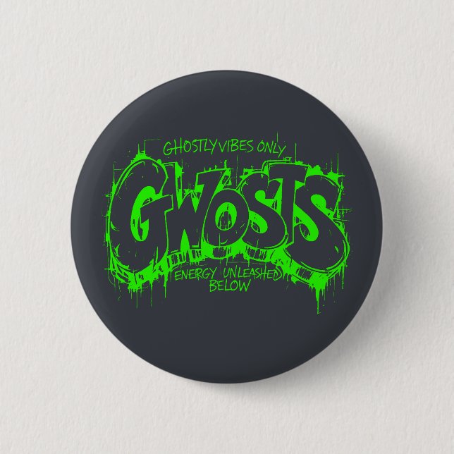 Badge Rond 5 Cm Gwosts Graffiti Slime Pin (Devant)