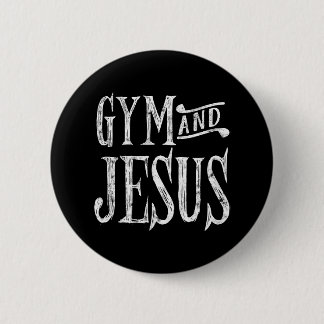 Badge Rond 5 Cm Gymnase désespérée et entraînement chrétien Jésus