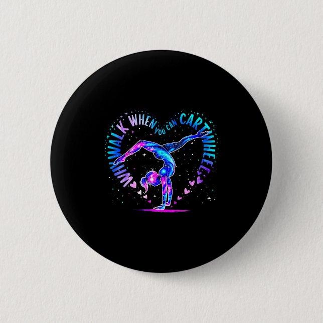 Badge Rond 5 Cm Gymnast Just A Girl Who Loves Gymnastics For Women (Devant)