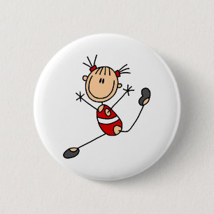 Badge Rond 5 Cm Gymnaste faisant une routine