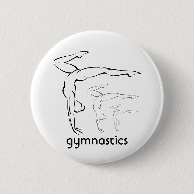 Badge Rond 5 Cm Gymnastique (Devant)