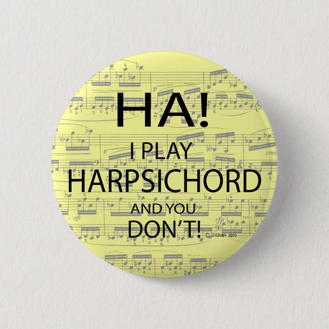 Badge Rond 5 Cm Ha Harpsichord (Devant)