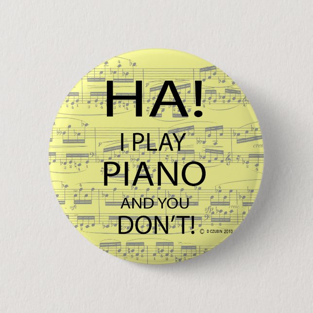 Badge Rond 5 Cm Ha Piano (Devant)