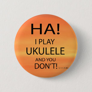 Badge Rond 5 Cm Ha Ukulele