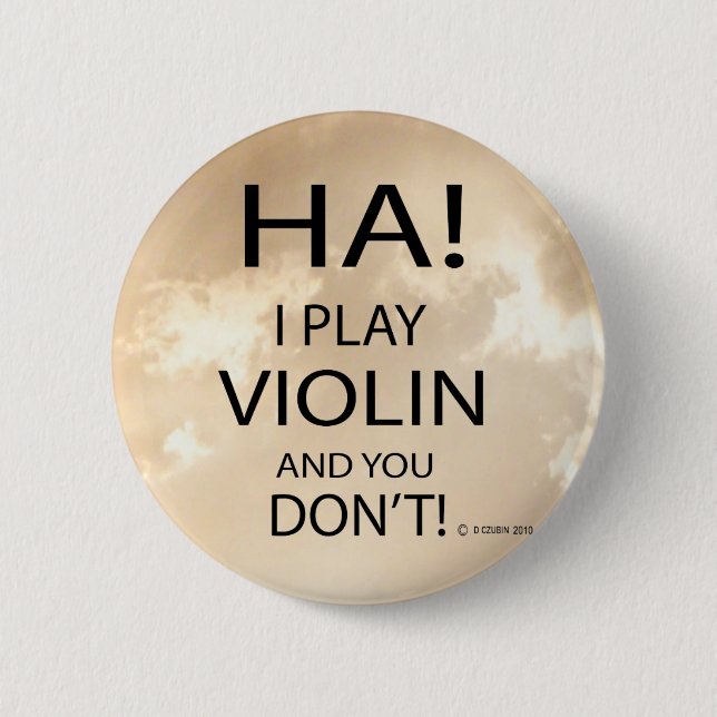 Badge Rond 5 Cm Ha Violon (Devant)
