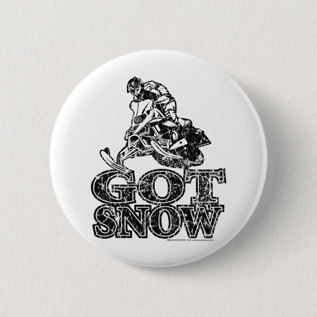 Badge Rond 5 Cm Habillé à la neige (Devant)