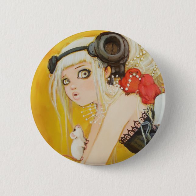 Badge Rond 5 Cm Habillé bouton de désordre (Devant)