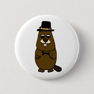 Badge Rond 5 Cm Habille Groundhog