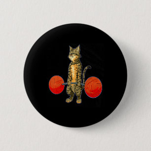 Badge Rond 5 Cm Habillement Chat Poids Bodybuilding Fitness