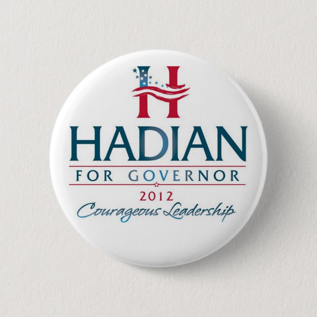 Badge Rond 5 Cm Hadian pour le gouverneur (Devant)