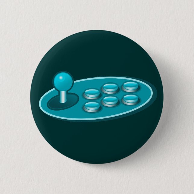 Badge Rond 5 Cm Hadouken Gamer (Devant)