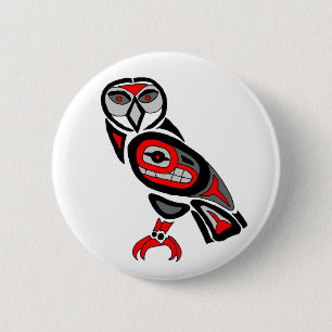 Badge Rond 5 Cm Haida Owl 2014