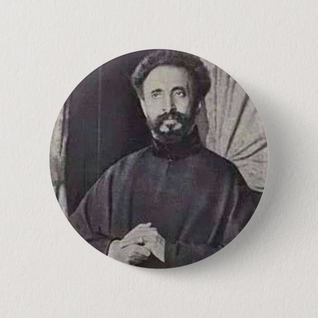 Badge Rond 5 Cm Haile Selassie I (Devant)