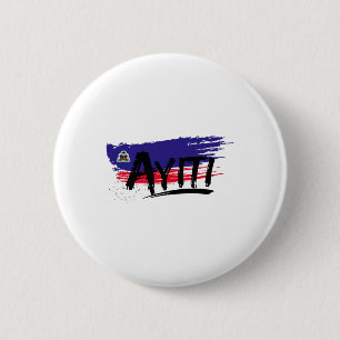 Badge Rond 5 Cm Haïti Jour du Drapeau Fête de l'Indépendance de la