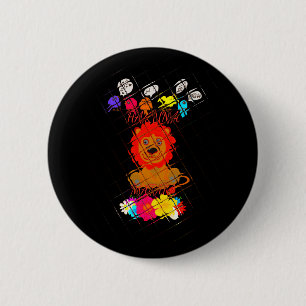 Badge Rond 5 Cm Hakuna Matata bébé lion roi mignon