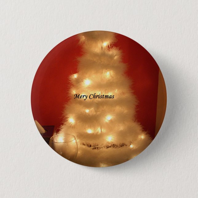 Badge Rond 5 Cm Hakuna Matata Joyeux Noël blanc (Devant)
