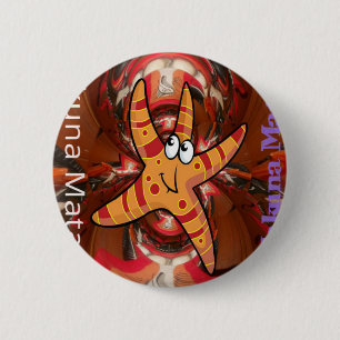 Badge Rond 5 Cm Hakuna Matata Starfish Design