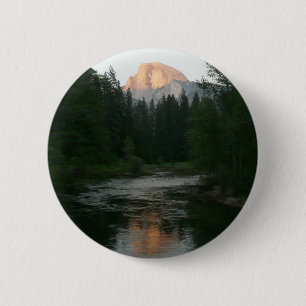 Badge Rond 5 Cm Half Dome Sunset in Yosemite National Park